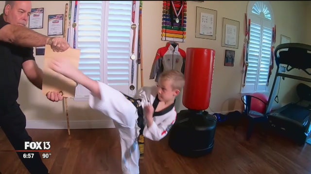 Young black belt wins gold at Junior Olympics