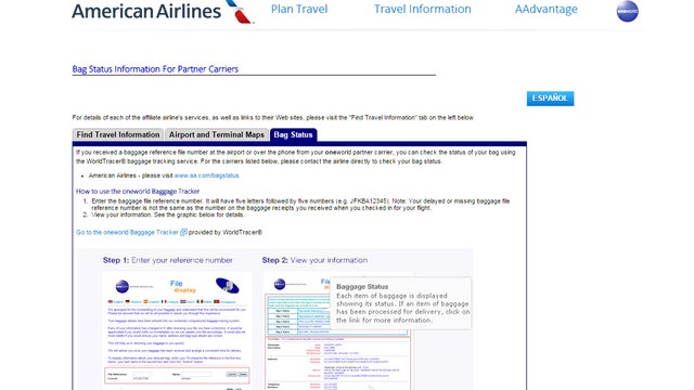American Airlines Free Luggage Tracker