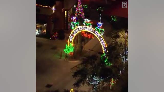 Annual Christmas display at Chick-fil-A on Waters Avenue dazzles in the dark