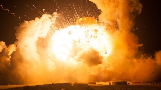 Dramatic NASA photos show rocket explosion up close