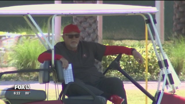 For the first time, Bucs hit the field with Bruce Arians watching