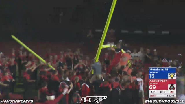 Austin Peay fans invade field after snapping 29-game losing streak