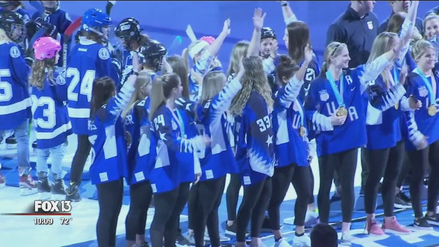 U.S.A. Women's Hockey Team brings gold medals to Wesley Chapel training facility