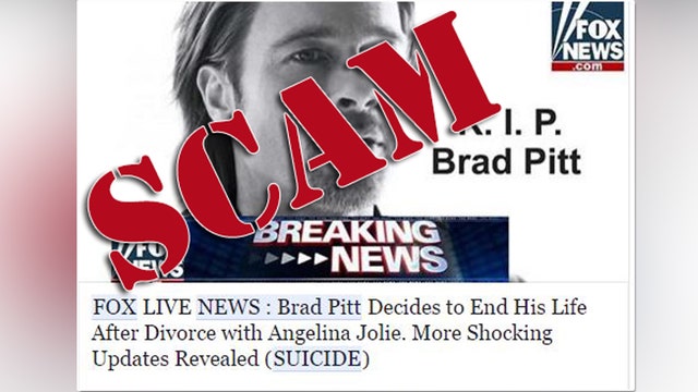 SCAM ALERT: Story about Brad Pitt's death is a hoax and a scam