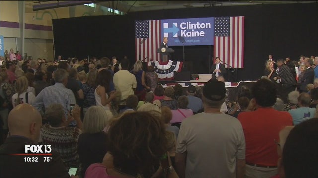 Vice President Biden campaigns for Clinton in Sarasota
