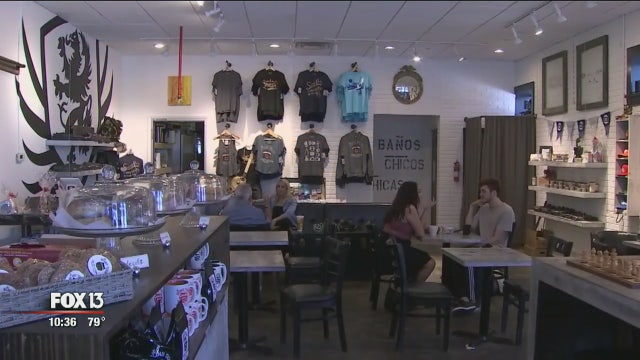 Coffee, clothing, Co-Work merge at Ybor City cafe