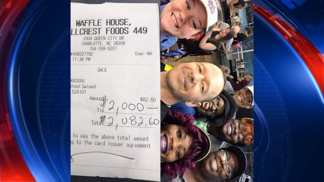 Donnie Wahlberg leaves $2,000 tip at Charlotte Waffle House