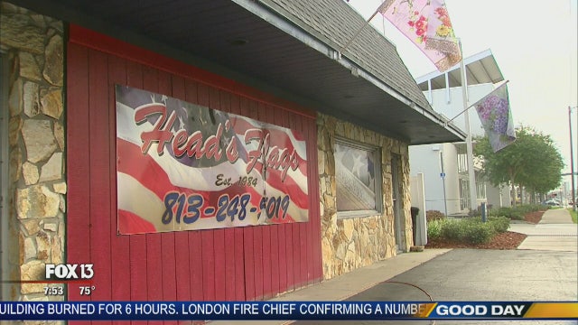 Celebrating Flag Day at Head's Flags in Tampa
