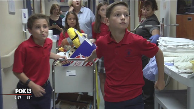 Children offer support to young patients at TGH