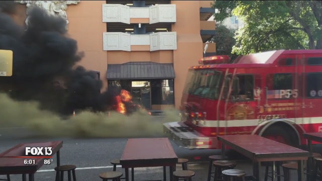 Video: Close call as underground transformer explodes