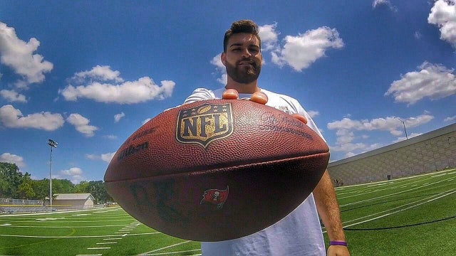 Vincent Testaverde Jr. hopes to score his own Buccaneers jersey
