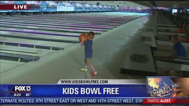 Charley Belcher checks out free bowling for kids