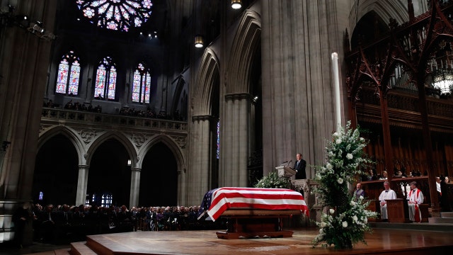 Former president George H.W. Bush honored with state funeral at National Cathedral
