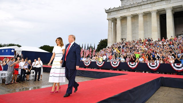 Drenched Trump supporters, protesters mark July 4 in DC
