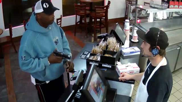 Jimmy Johns employee remains calm during terrifying robbery