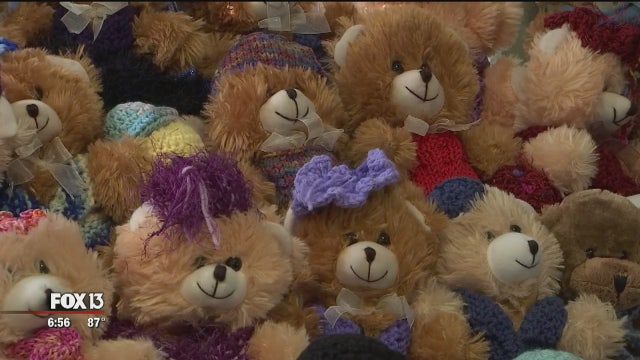 Knitters for Charity make gifts for children in crisis