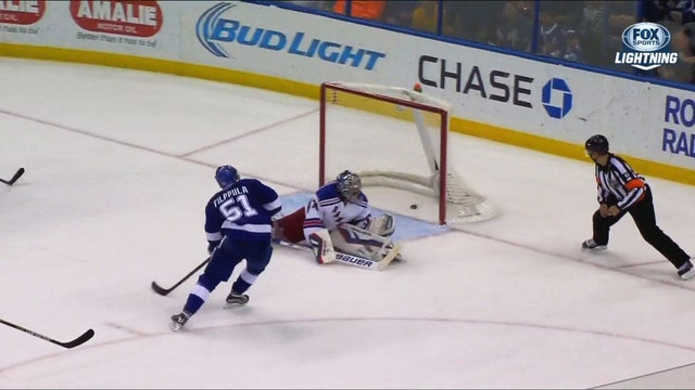 Filppula scores late, Lightning end Rangers' winning streak