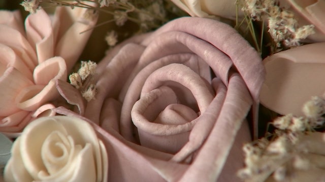These wooden flowers look amazing and last forever