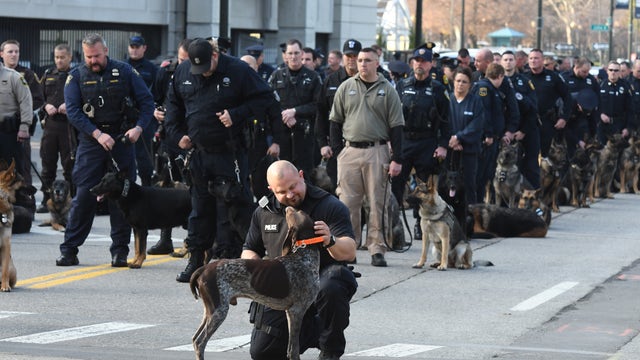 K-9 of slain Wayne State officer struggles to say goodbye