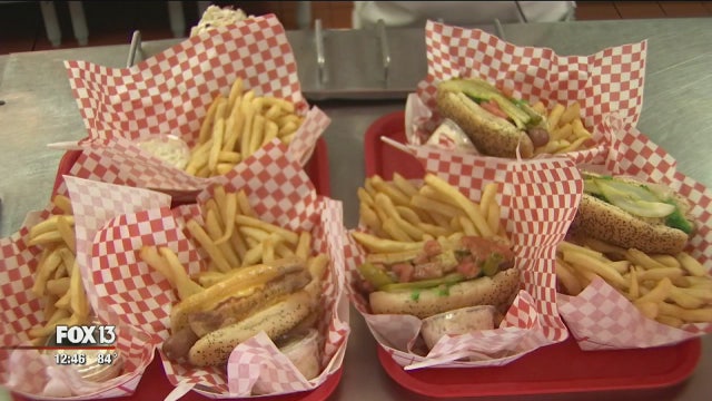 Charley visits Mel's Hot Dogs on National Hot Dog Day