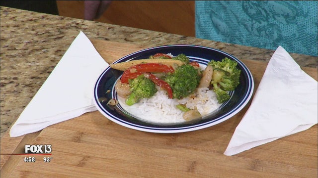 Recipe: Dr. BBQ's shrimp stir fry