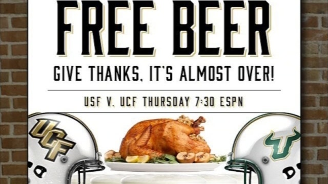 Bar offers free beer as UCF Knights continue losing streak