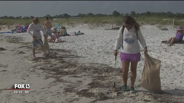 Pair walks entire coast of Florida, picking up trash