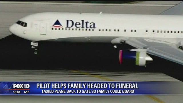 Delta pilot turns plane around to get Phoenix family to funeral in Tennessee