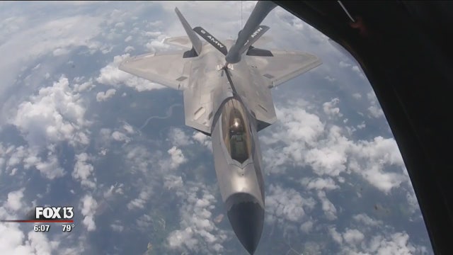 Pilots from 20 countries train in Tampa on aerial refueling simulator