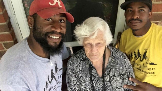 Student starts free lawn care service for elderly, single moms