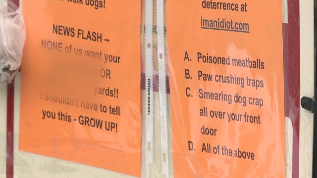 Signs threaten Denver dog owners with ‘poisoned meatballs,' ‘paw crushing traps'