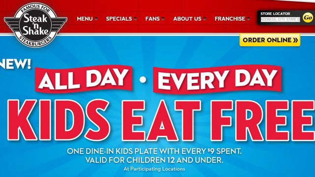DEAL: Kids eat free at Steak 'n Shake