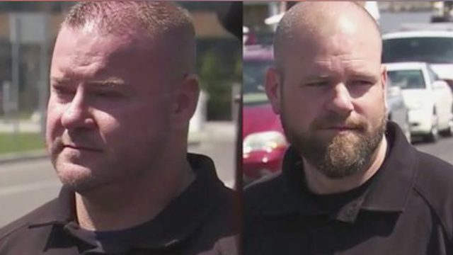 Two cops who saved a pregnant woman from drowning are also great dads