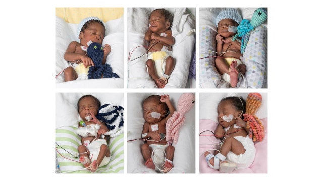 Sextuplets thriving after delivery at Virginia hospital
