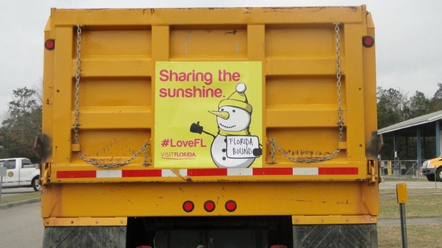Florida sends dump trucks, love up north