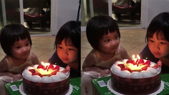 Little girl shares birthday spotlight with tearful big sister, lets her blow out candles instead