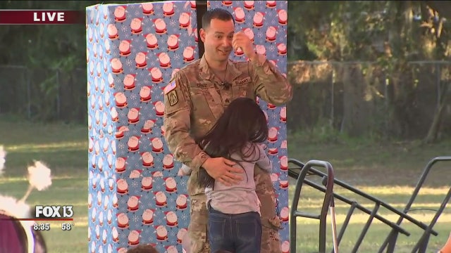 WATCH: Soldier surprises family at Tampa elementary school