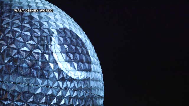 Epcot's Spaceship Earth turns into the Death Star