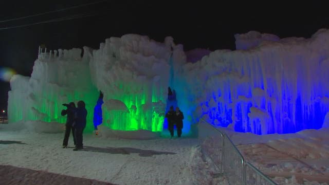 25 million pounds of ice form a castle in MN