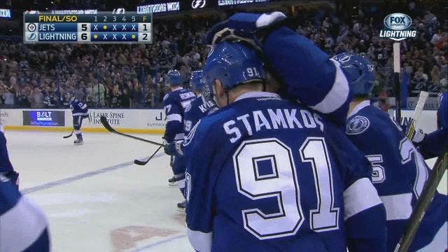 Stamkos has SO winner, Lightning beat Jets 6-5