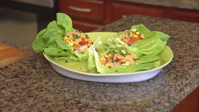 Good Day Gourmet: Shrimp Lettuce Wraps with Chipotle-Lime Dressing