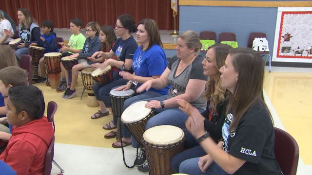 Drum circles foster growth at elementary schools