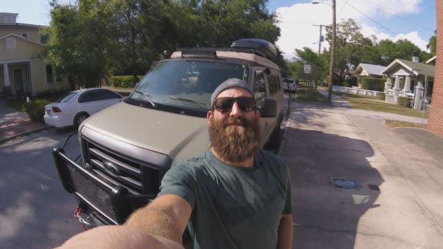 Retired Buc hits the road with a van and his dog