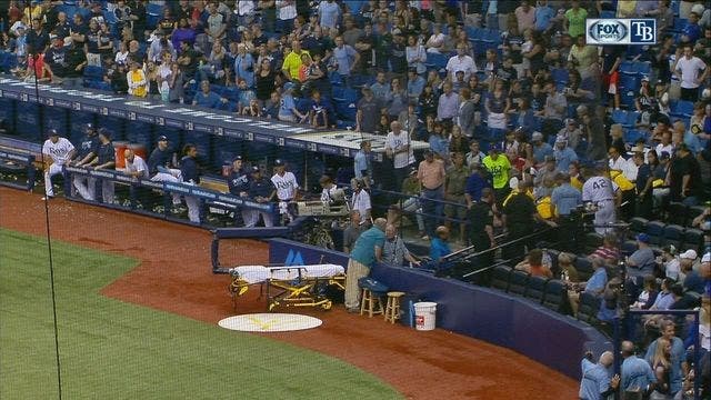 Fan hit by foul ball at Rays game in stable condition