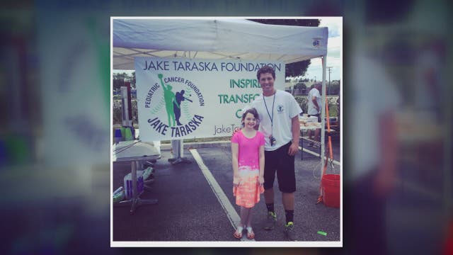 After overcoming childhood cancer, Jake gives back