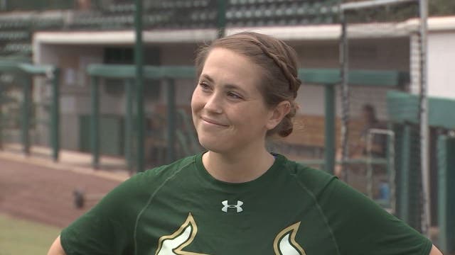 Bissette leading Bulls softball from the dugout