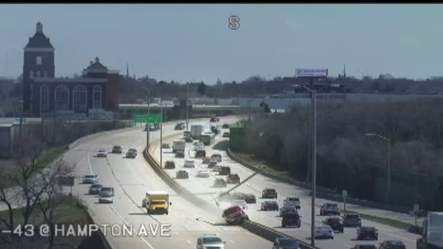 Out-of-control truck mows down light poles on WI interstate