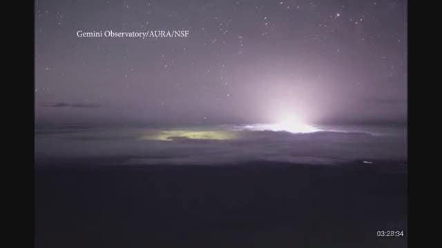 Timelapse captures glow emitting from Kilauea Volcano