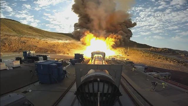 Final test for new booster rocket