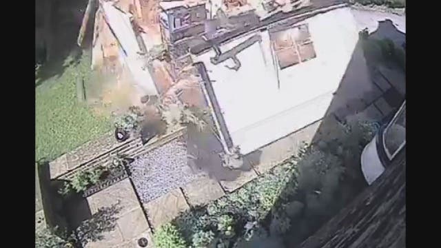 WATCH: Shed suddenly explodes